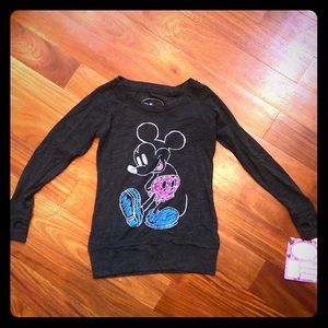 NWT Disney grey long sleeve top - size XS
